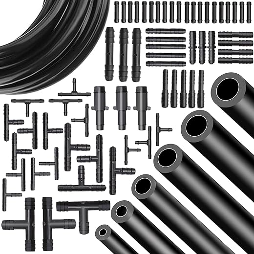 Tnisesm Vacuum Line Kit, 6Pcs 5Ft Vacuum Hose Automotive With 65Pcs Vacuum Line Connectors, High Performance Silicone Hose line Kit for Variety Car Piping System Automotive Replacement Vacuum Hoses