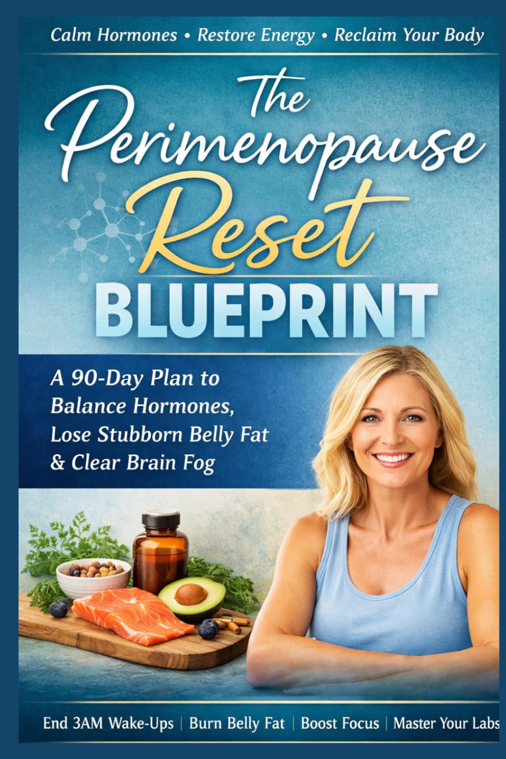 The Perimenopause Reset Blueprint: A 90-Day Hormone Balance Plan to Reduce Hot Flashes, Improve Sleep, Calm Anxiety, Beat Brain Fog, and Fix Stubborn Midlife Weight Gain