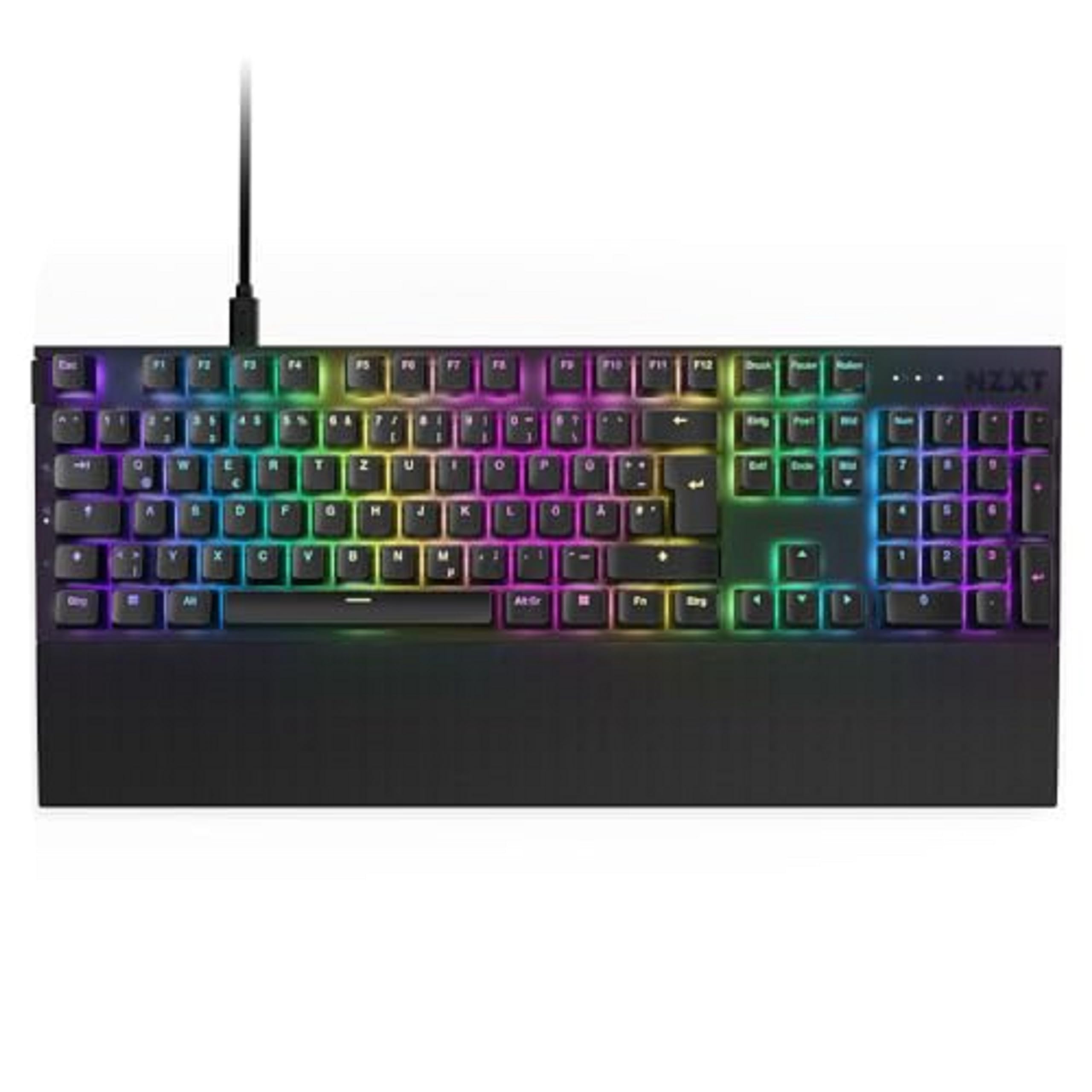 NZXT Function 2-2024 Full-Size Optical Gaming Keyboard | Illuminated RGB | 8K Polling Rate | Linear Optical Switches | Adjustable Actuation | Hot Swappable | Wrist Rest | Black UK (QWERTY) — view 35