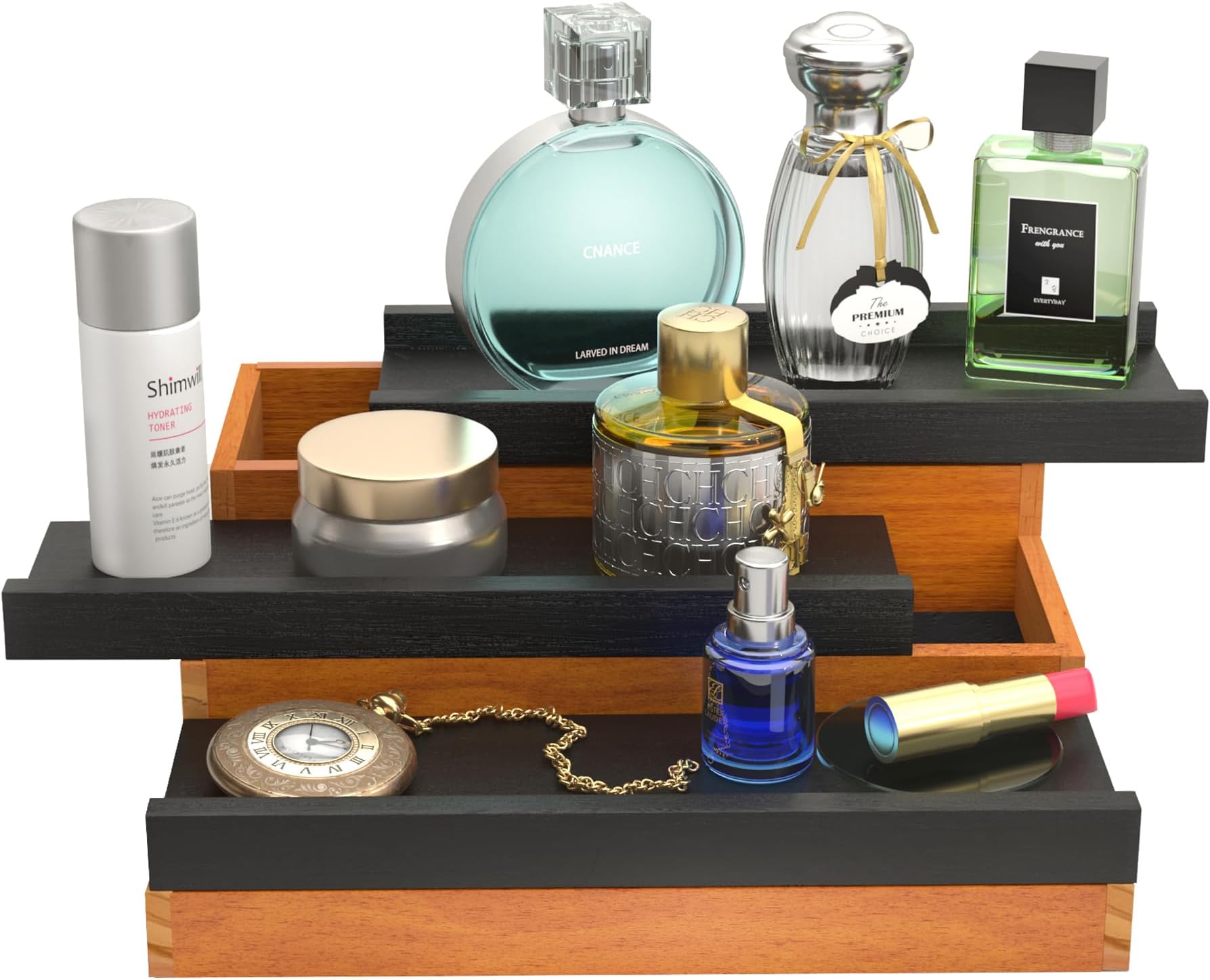 Amazon.com: Wooden Cologne Stand Organizer for Men,Wooden Cologne Stand ...