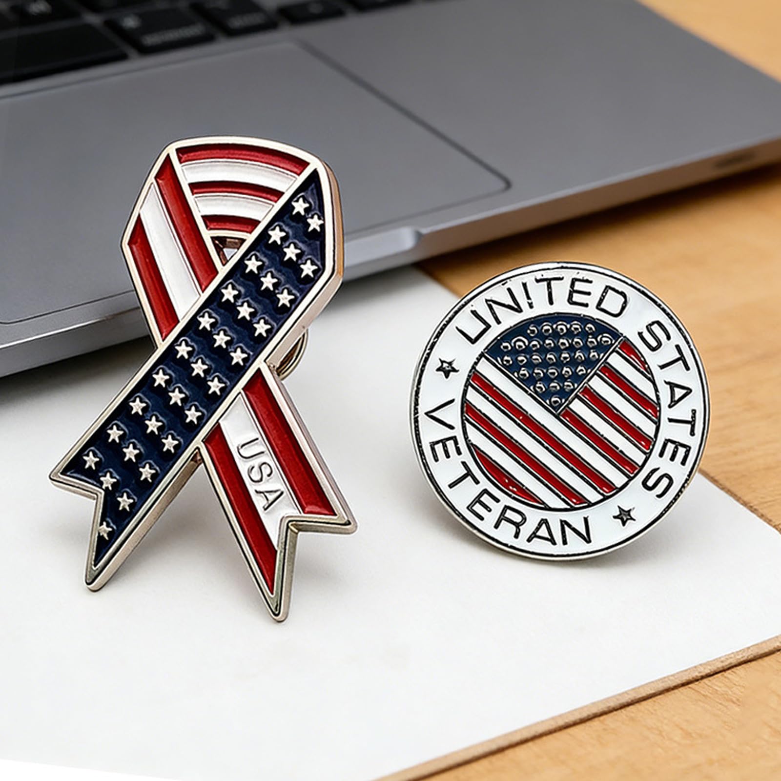 Patriotisches Schmuckset aus rostfreier Legierung mit traditionellen Flaggendesigns, ideal Verschenken und zur Personalisierung der Unabhängigkeitstag Sammlung
