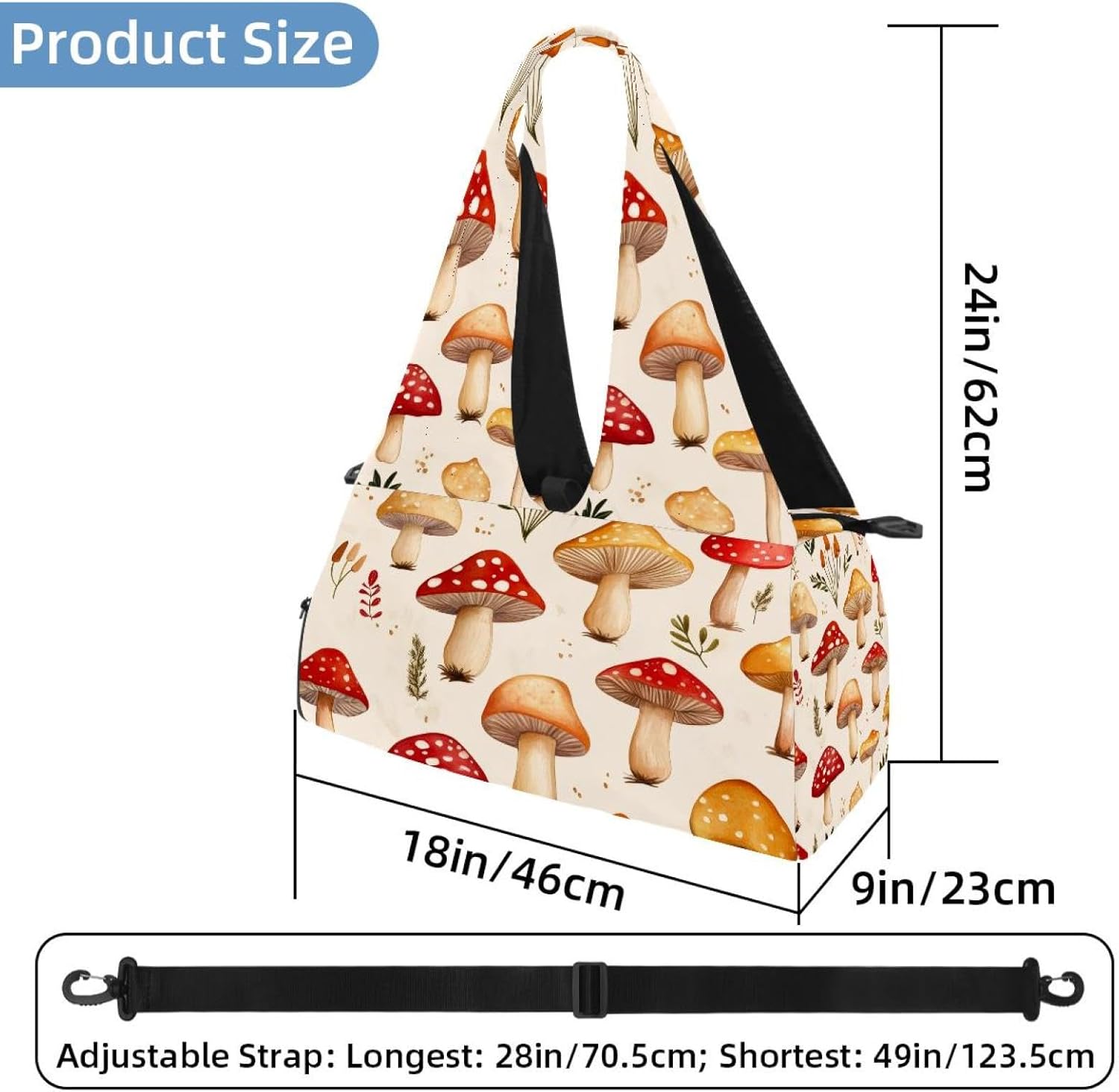 Yoga Mat Bag, Gym Workout Bag with Shoe Compartment, Gnomes Xmas Tree Pilates Bag for Women, Quick Access Storage Yoga Tote Bag for Sports Travel Office