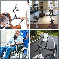 Vista 7 de Goosencek - Soporte para teléfono para bicicleta giratoria, soporte de abrazadera para manillar, peloton, cinta de correr, silla de ruedas