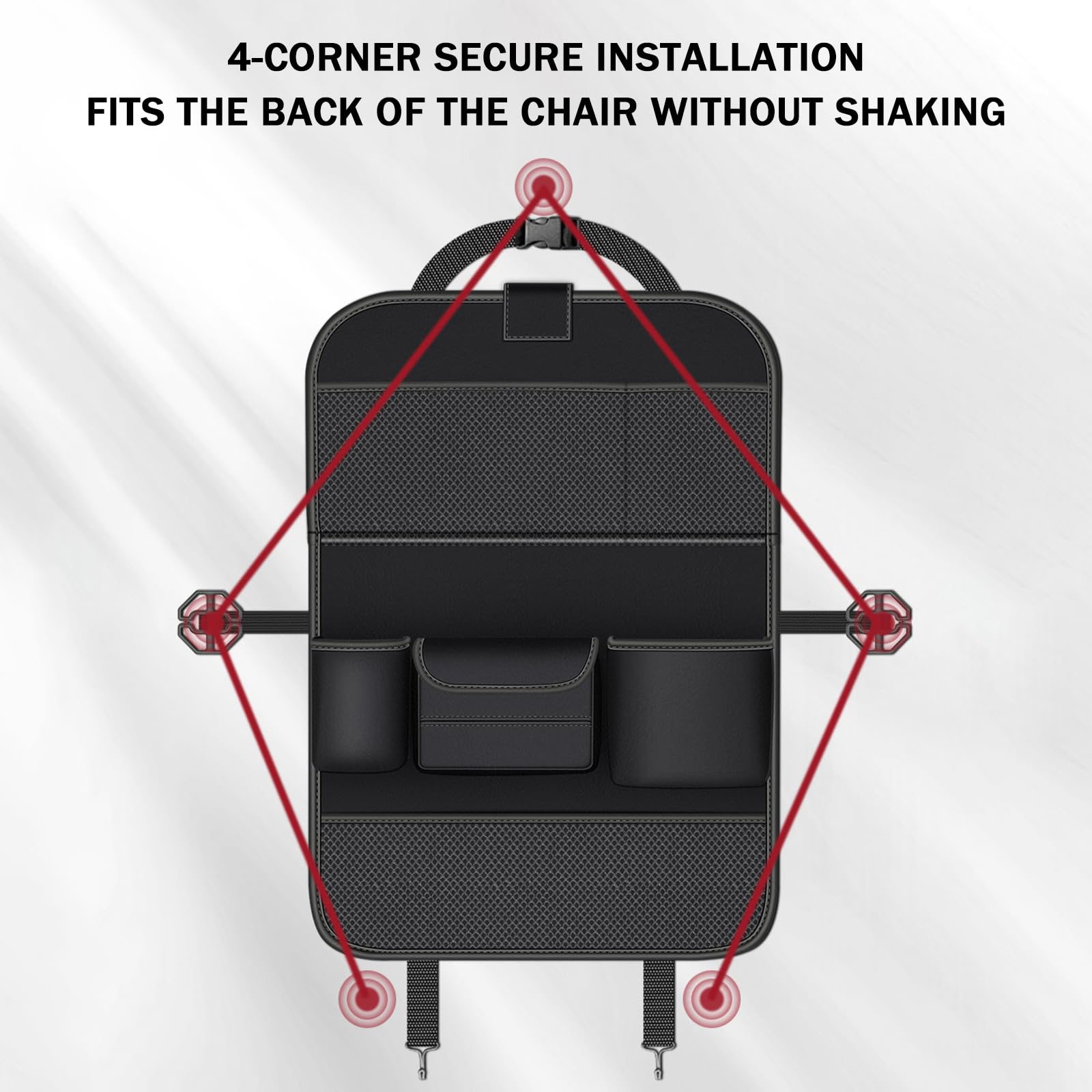 Coche Organizador Asiento Trasero para Kia Picanto RIO Ceed Stonic Soul Telluride Seltos XCeed, Organizador Asiento Coche Impermeable Protector Respaldo Accesorios Organizador de Asiento Trasero