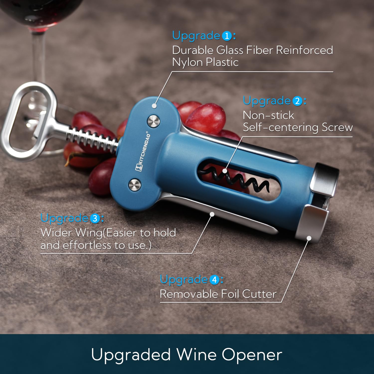 Luxury 3-in-1 Wine Opener - Foil Cutter & Bottle Opener -2