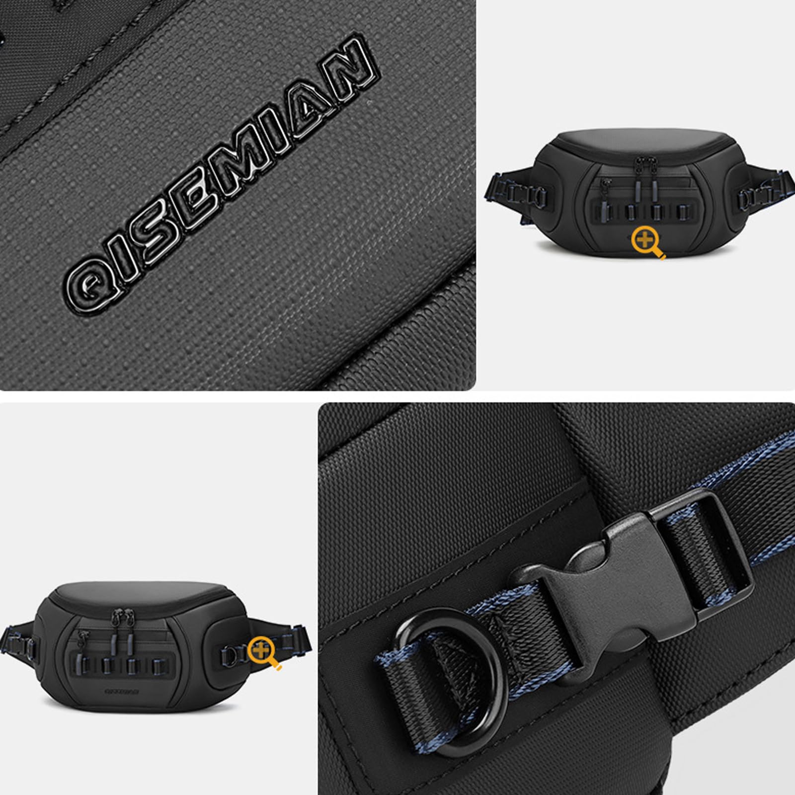 Multi strato DSLR Camera petto Bag Spazioso Interno Ergonomico Spalla Pack con Cinghia Adjsutable Crossbody Bag Camera Chest
