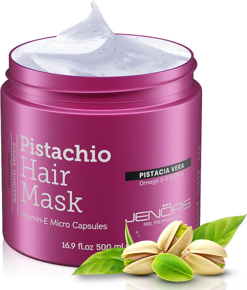Amazon.com: Jenoris Pistachio Hair Mask for Dry Damaged Hair