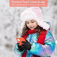 Vista 3 de Coume 4 pares de guantes de punto para pantalla táctil de invierno para niños