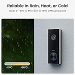 AOSU Doorbell Camera Wireless Outdoor, Battery-Powered Video Doorbell with Chime, 2K Resolution, Save Locally or to The Cloud, 2.4GHz WiFi, 180-Day Battery Life, Work with Alexa & Google Assistant