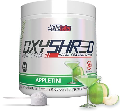 EHPlabs OxyShred - Suplemento de trituración no estimulante - Promueve la trituración el impulso de energía el preentrenamiento el refuerzo del
