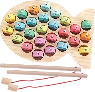 TOYANDONA 1 Conjunto De Brinquedos Infantis Brinquedos Para Bebês Brinquedos Para Crianças Brinquedos De Pesca Magnéticos Brinquedo Magnético Jogo De Pesca De Madeira Brinquedo Para