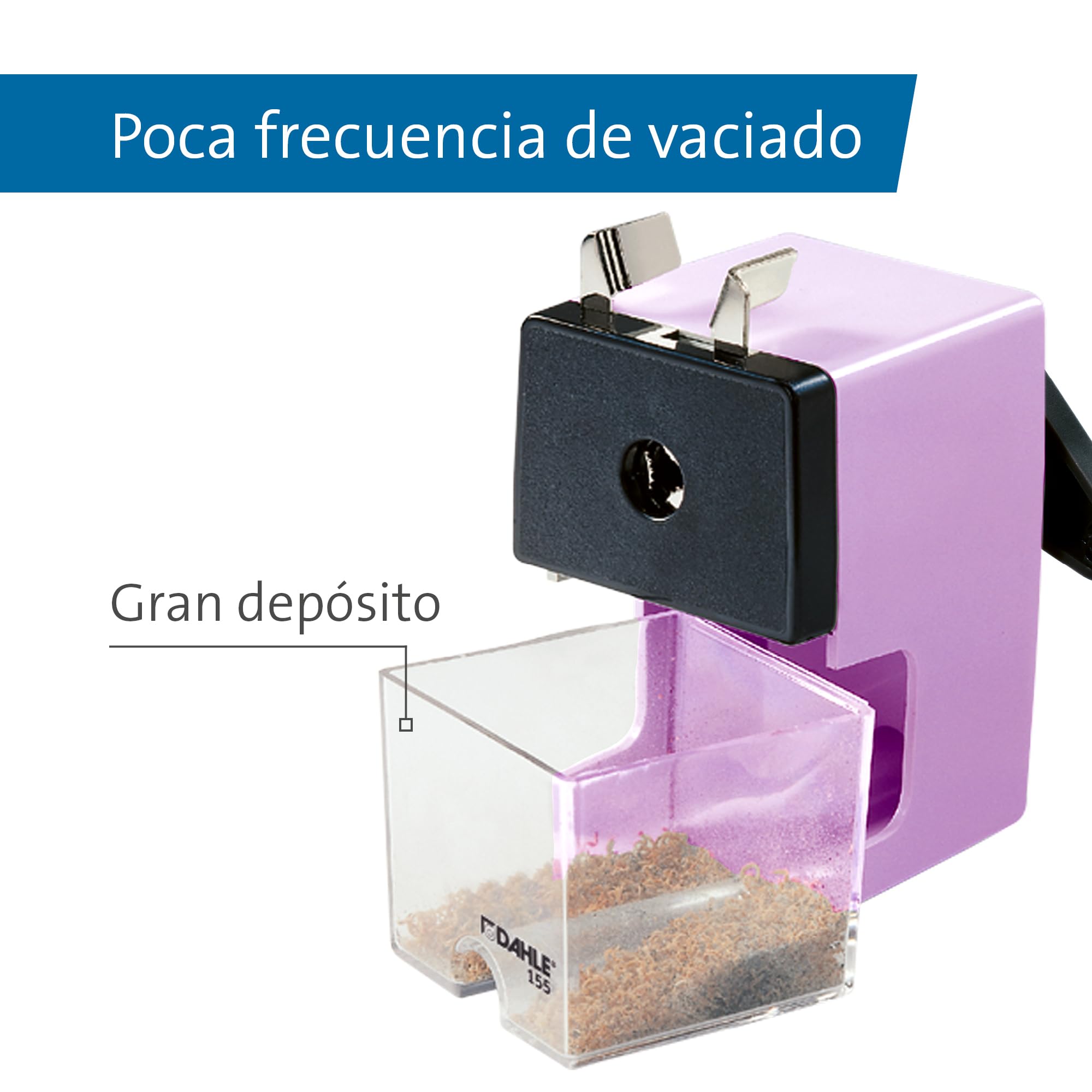 Dahle 00155-17461 Pencil Sharpener 155 with Ferrule 12 mm Pretty Purple - Image 4