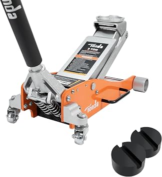 TONDA Floor Jack, 3 Ton Aluminum and Floor Jack Rubber Pad