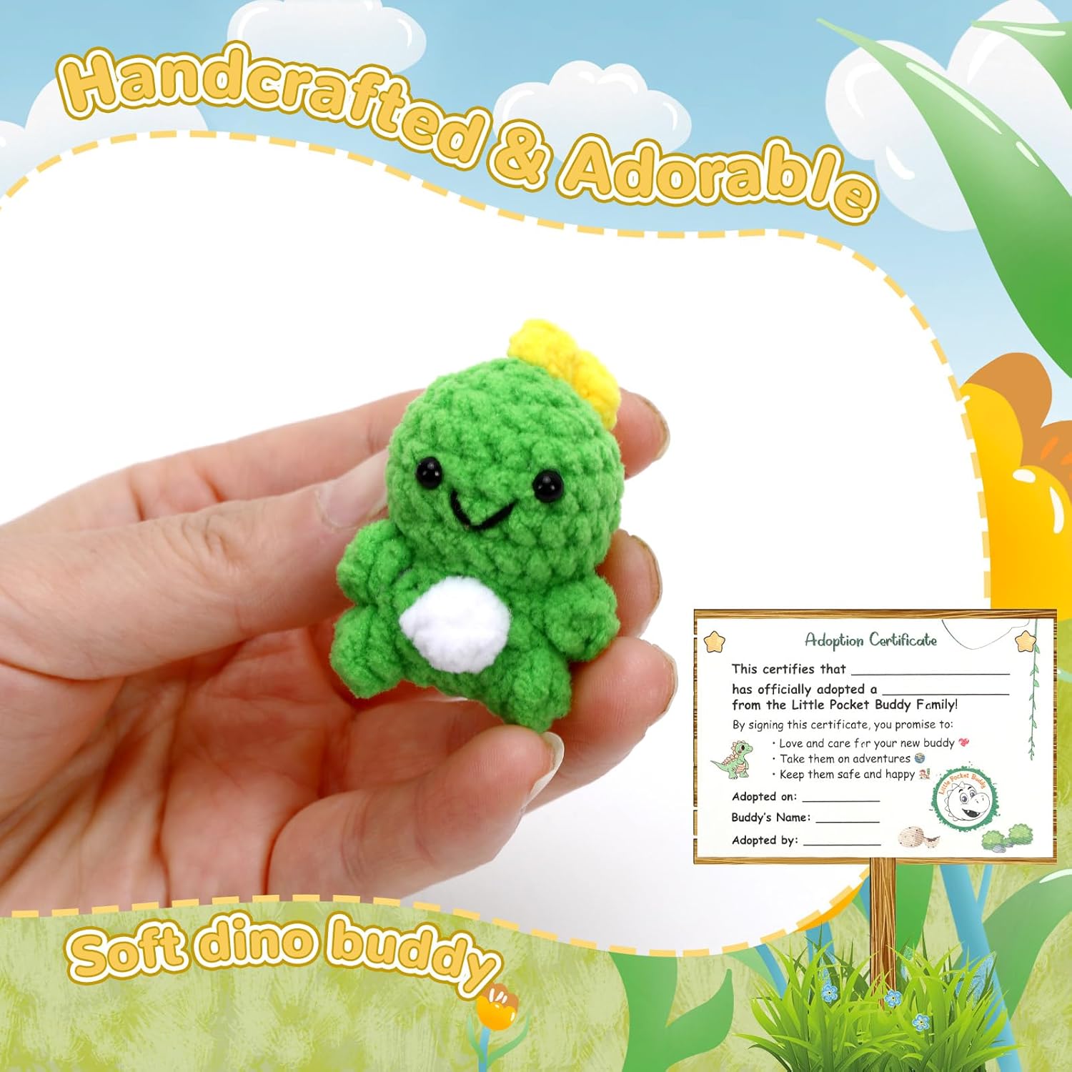 Little Pocket Dino, Mini Dinosaur in a Tin Box, Cute Collectible Dinosaur Keepsake for Friend, Travel Buddy, Thoughtful Gift