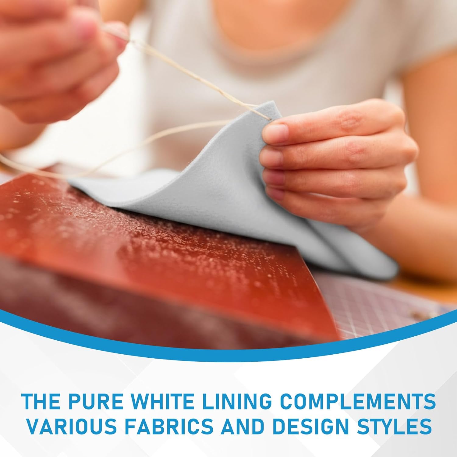 Luinabio 1 Roll 20 x 80 Inch Fabric Stiffener for Crafts, Soft and Stable Thick Heavy Craft Interfacing for Sewing, White Dense Interfacing for DIY Tote Bags, Table Runners, Placemats, Box(Wihte)