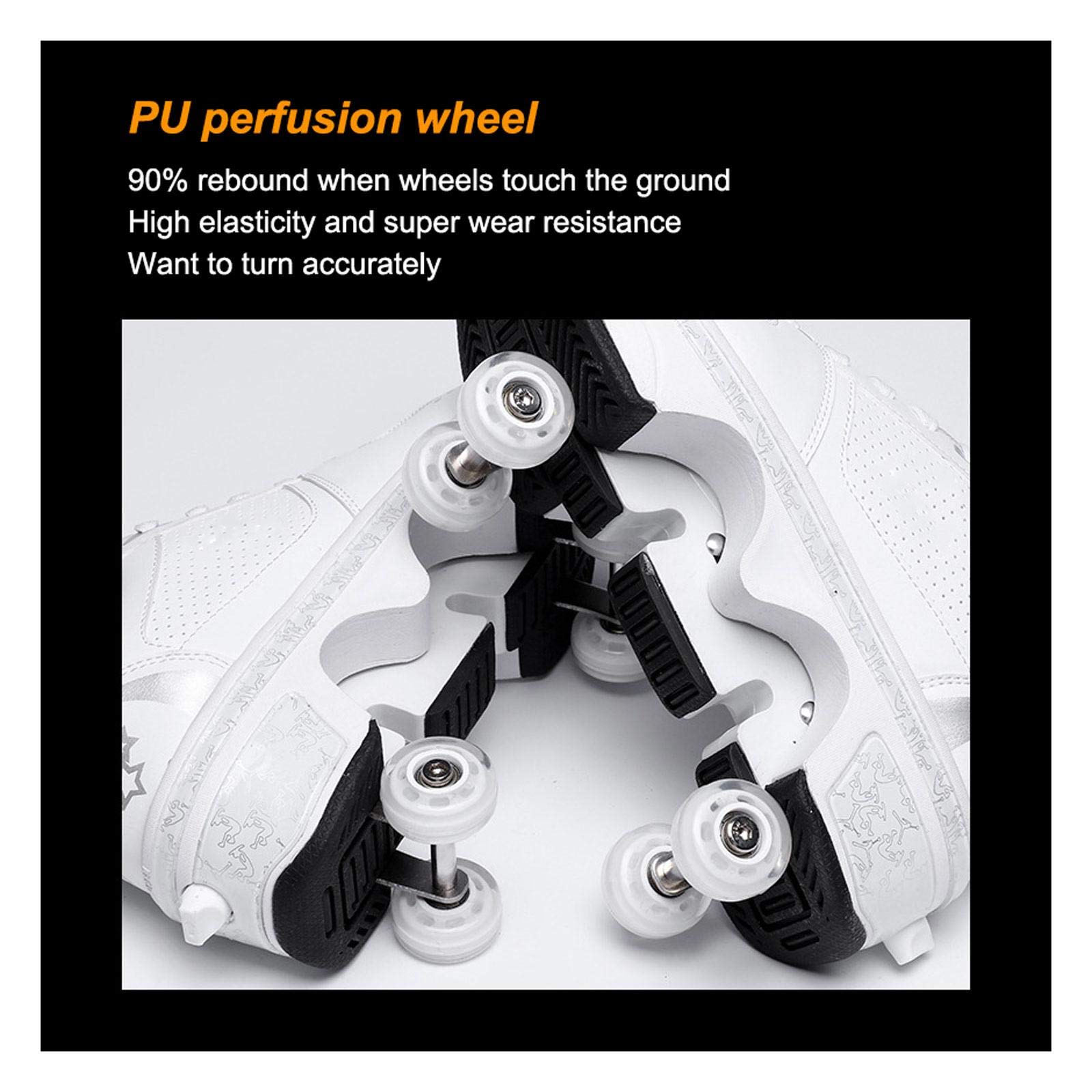 【ちーず】 ZXSZX 2-In-1 Multi-Purpose Roller Skates 4 Wheel Adjustable Roller
