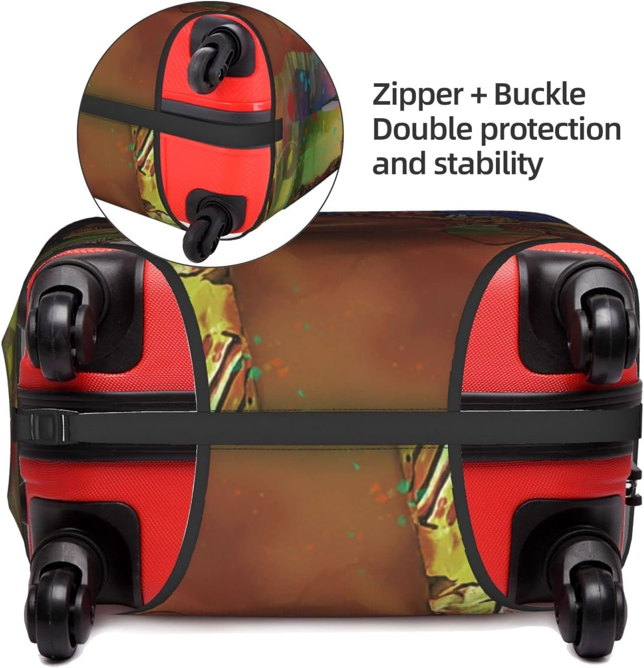 review MyLantu Suitcase Cover African American Lovely Woman Girl Travel Luggage Protector, Baggage Protective Covers S ( Fits 18-21In luggage)