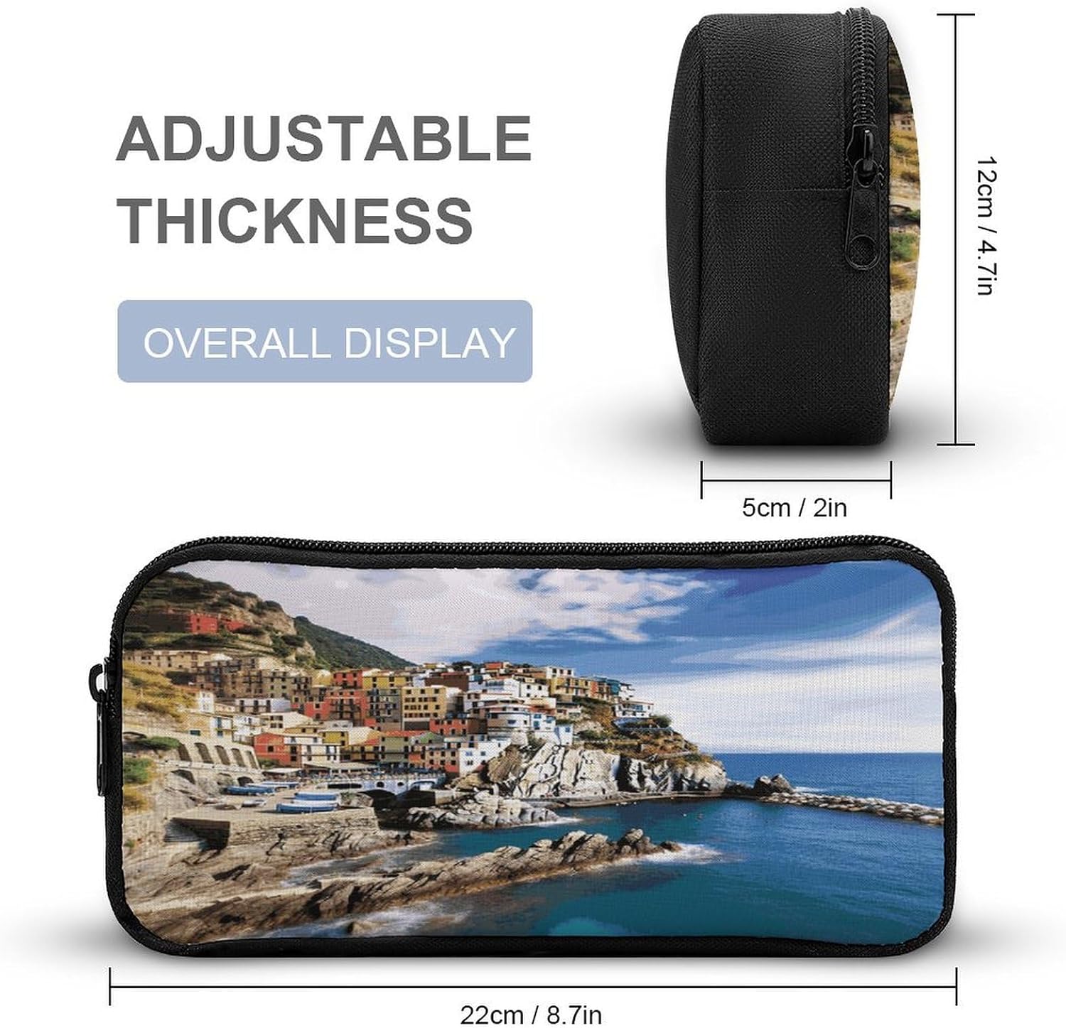 Cinque Terre Scenery Makeup Bag Toiletry Bag Cosmetic Bag image 2