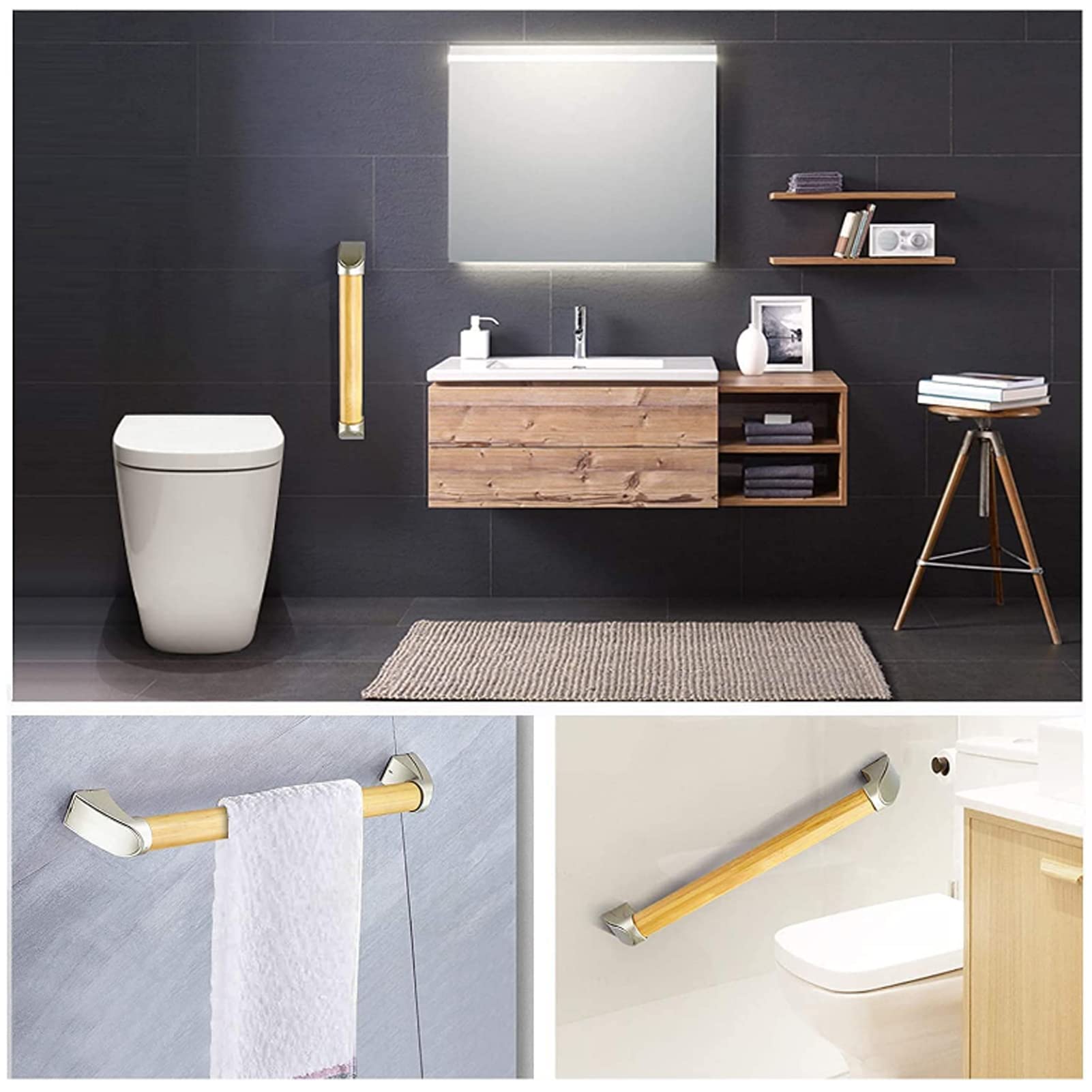 Maniglie per Doccia per Barra di Sostegno per Anziani Corrimano di Sicurezza per Bagno per Doccia WC Barra di Assistenza all'equilibrio per disabili, infortuni per Anziani, sicurez