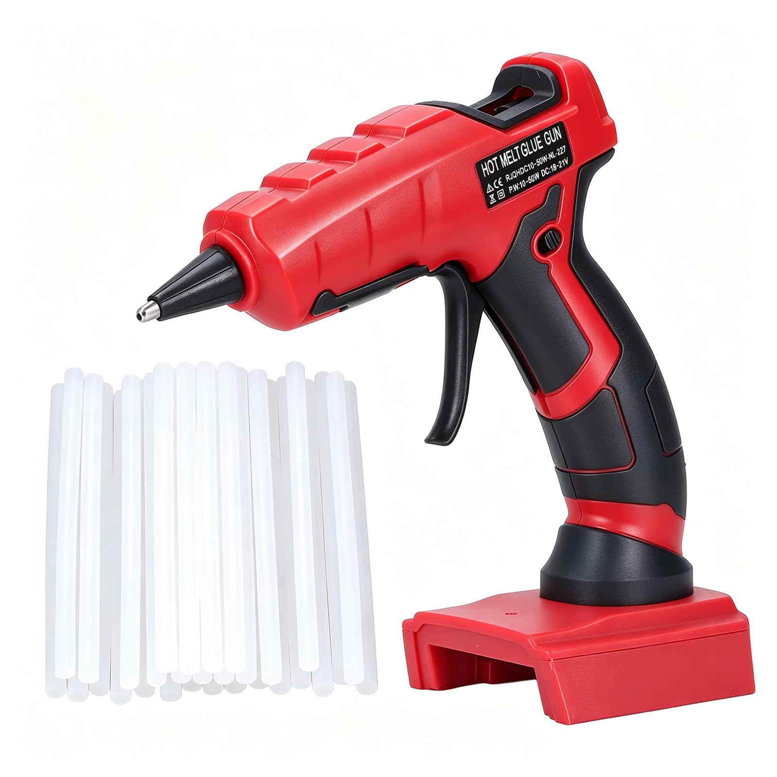 Milwaukee18V Pistolet À Colle Chaude Sans Fil, Pistolet Kit de Fusion de Colle Chaude pour L’Artisanat de Réparation À Domicile Avec Un Bâton de 30 Pièces, Convient À La Batterie de La Série 18V 48-11