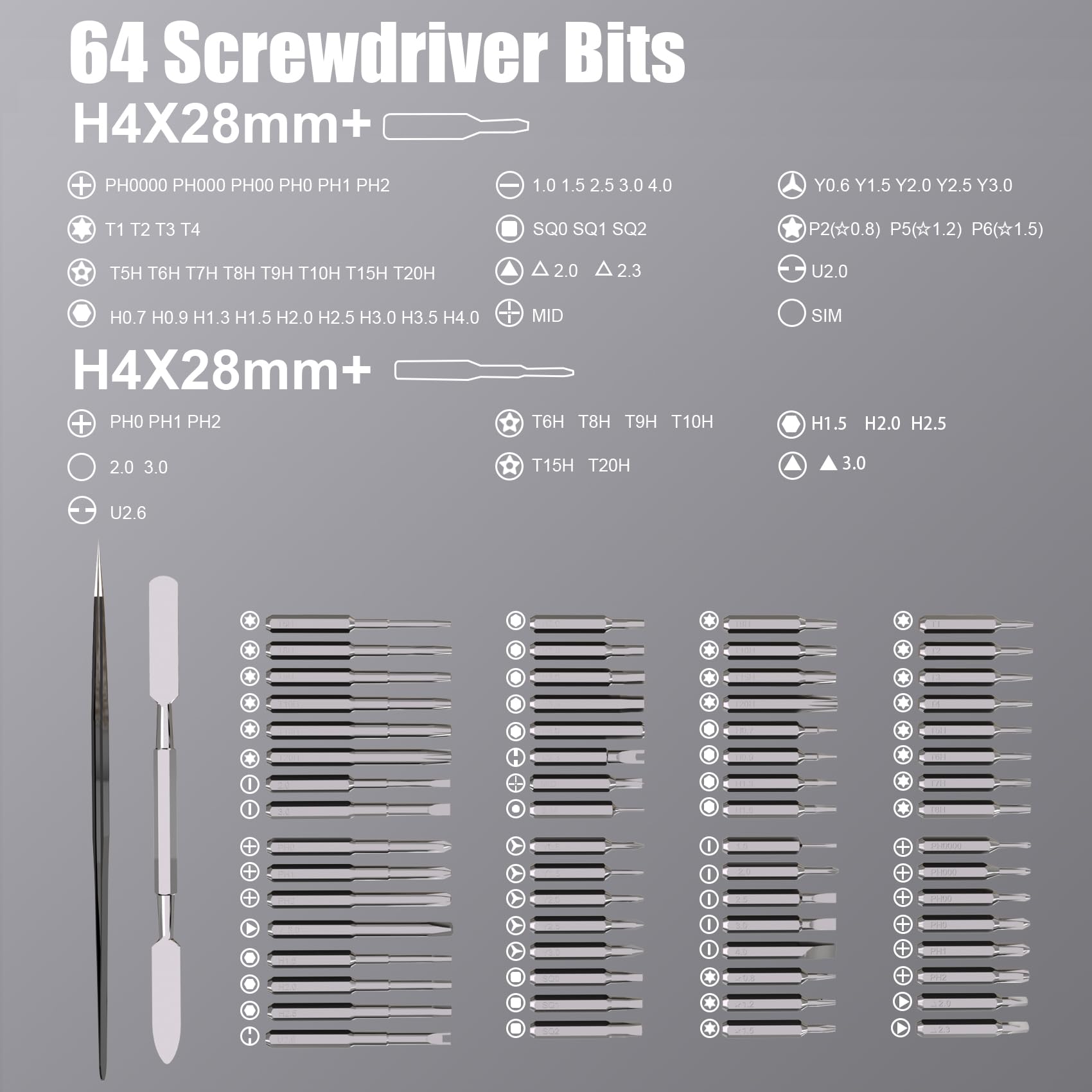 Vastar Elektrische precisieschroevendraaierset, 52-in-1 mini-accu, elektrische schroevendraaier met ledlicht, magnetische elektrische schroevendraaier, opladen voor telefoon, gameconsole, camera