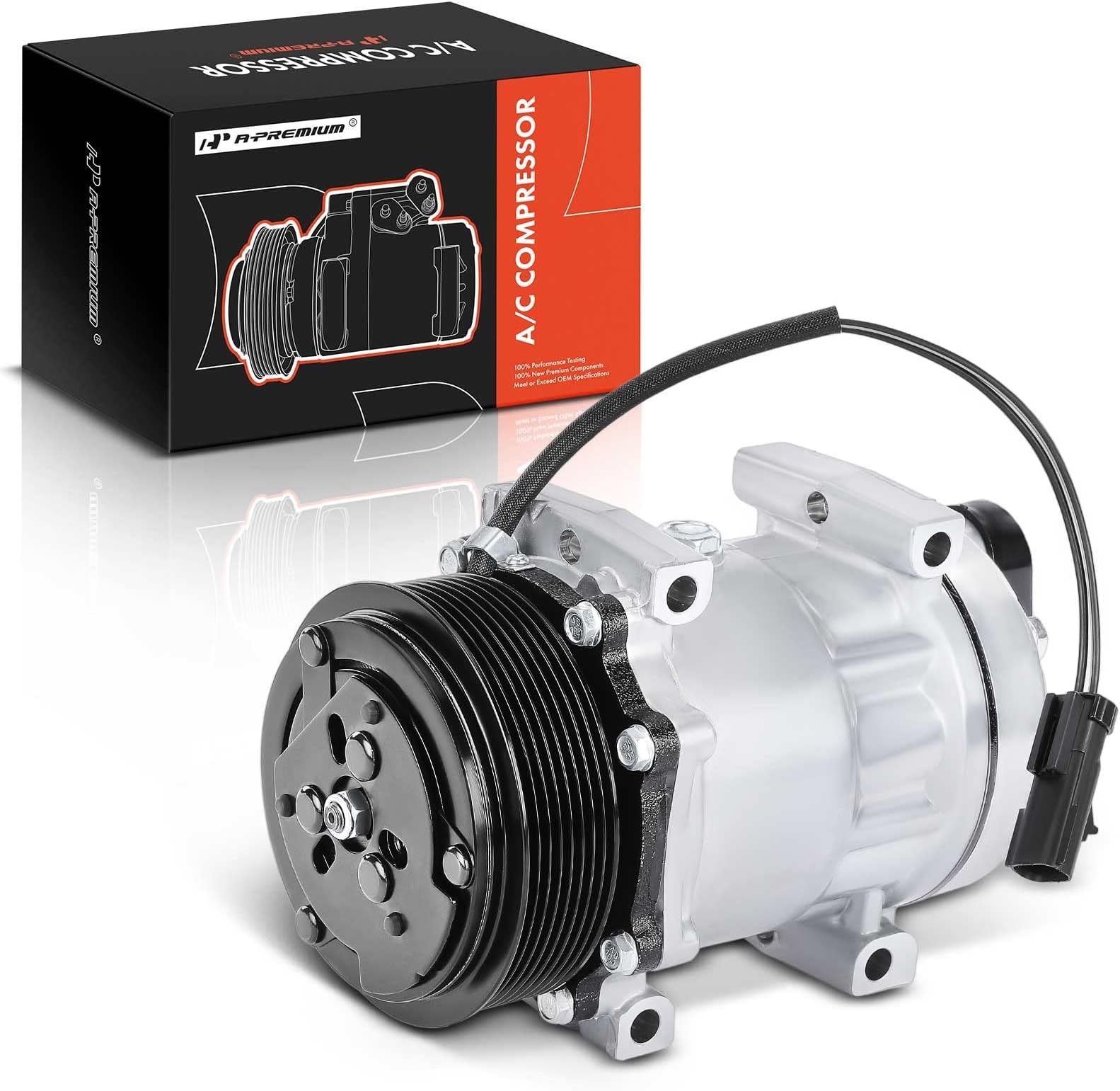 APremium Air Conditioner AC Compressor with Clutch Compatible with