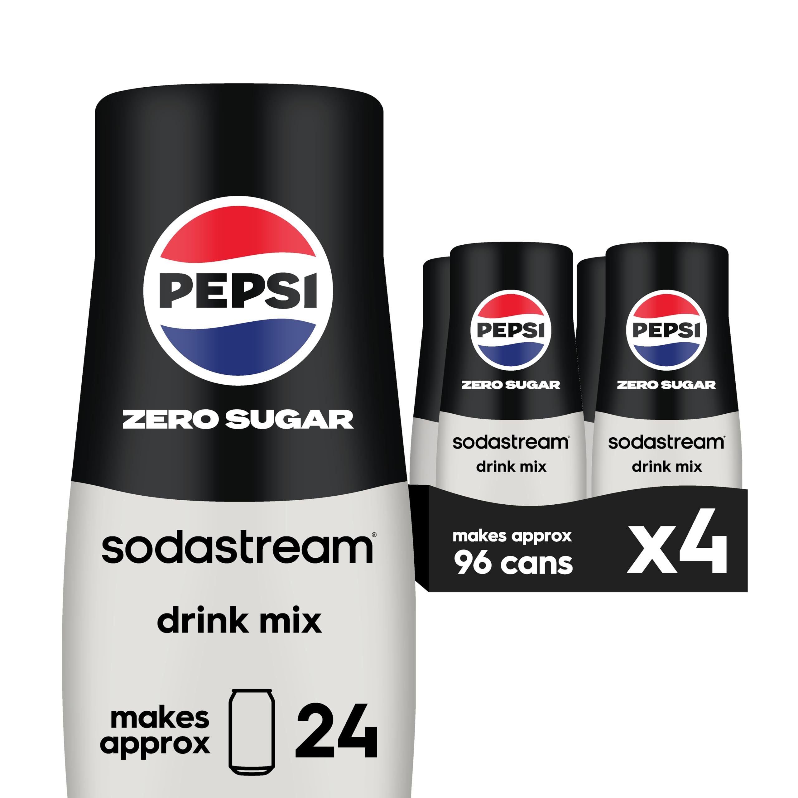 SodaStream® Pepsi® Zero Sugar Beverage Mix (440ml, Pack of 4)