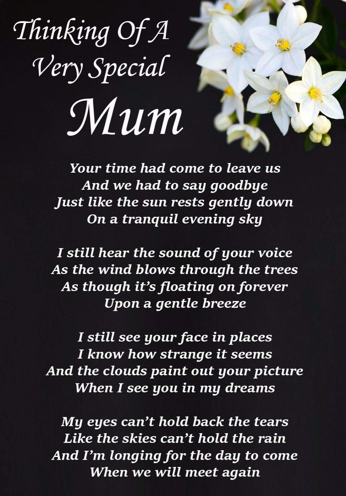 Memory Weatherproof Graveside Memorial Card Choose Design Mum And Dad - View #7