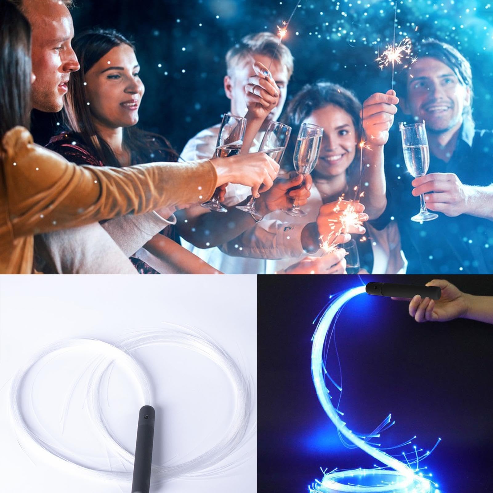 Frusta da ballo a LED | per danza rotanti a 360 gradi | con 4 modalità di illuminazione variabili, fruste ricaricabili a batteria per concerti