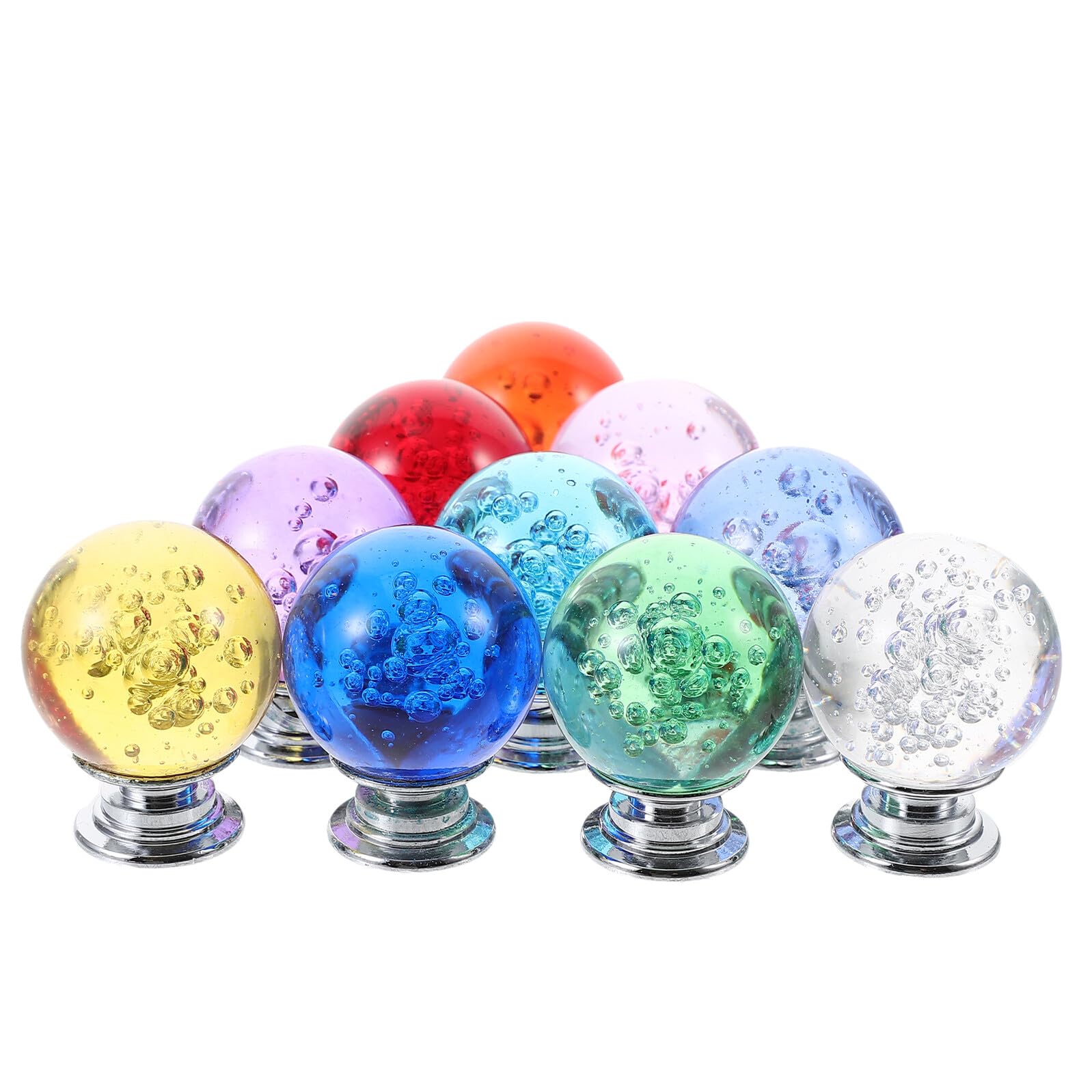 Boutons de meuble en cristal haut de gamme et base métal pour commodes chics