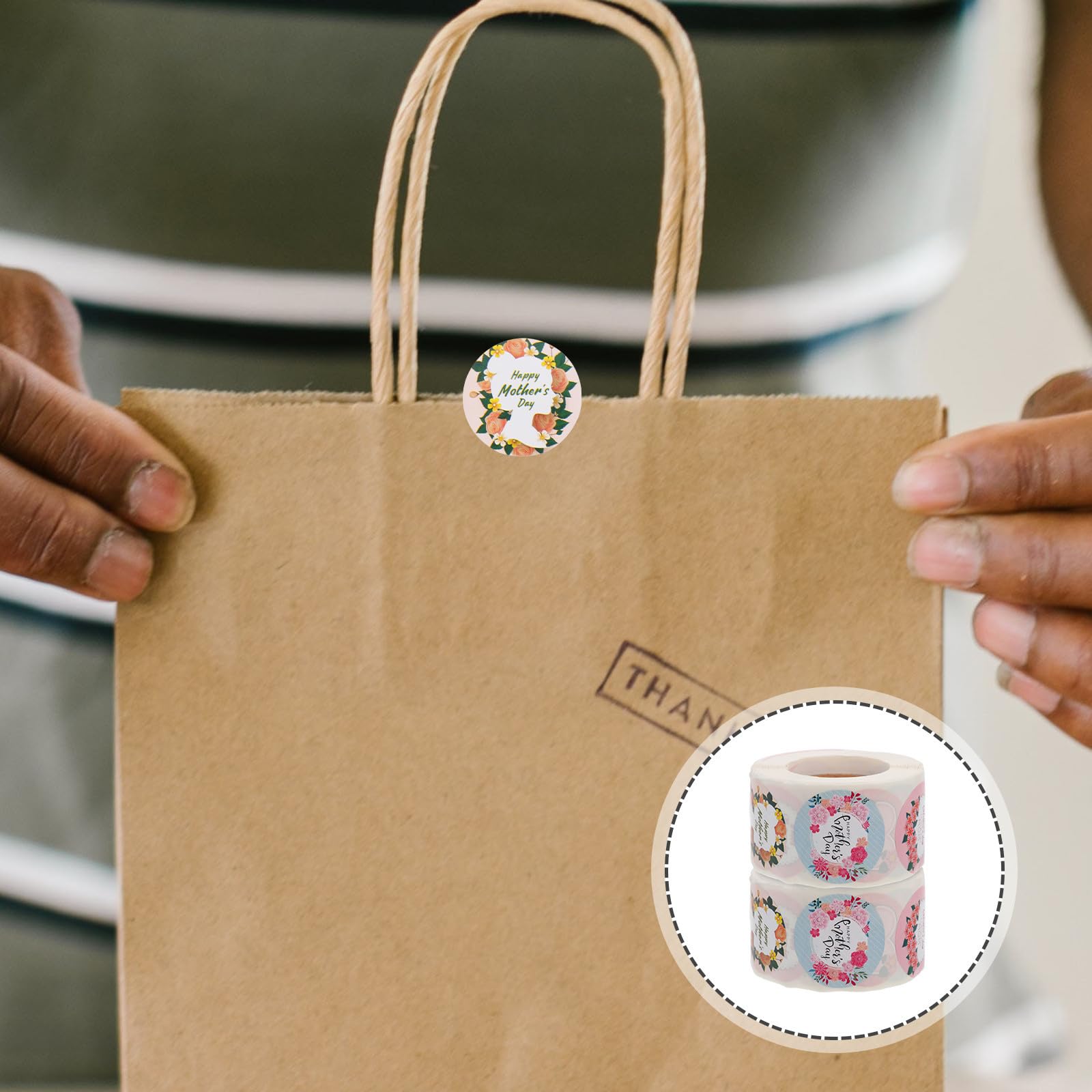 Didiseaon 10 Rotoli Adesivi Decorativi per Festa della Mamma, Cuore | Carta, per Decorare Biglietti e Regali, Etichette Adesive, Uso su Confezioni e Sacchetti