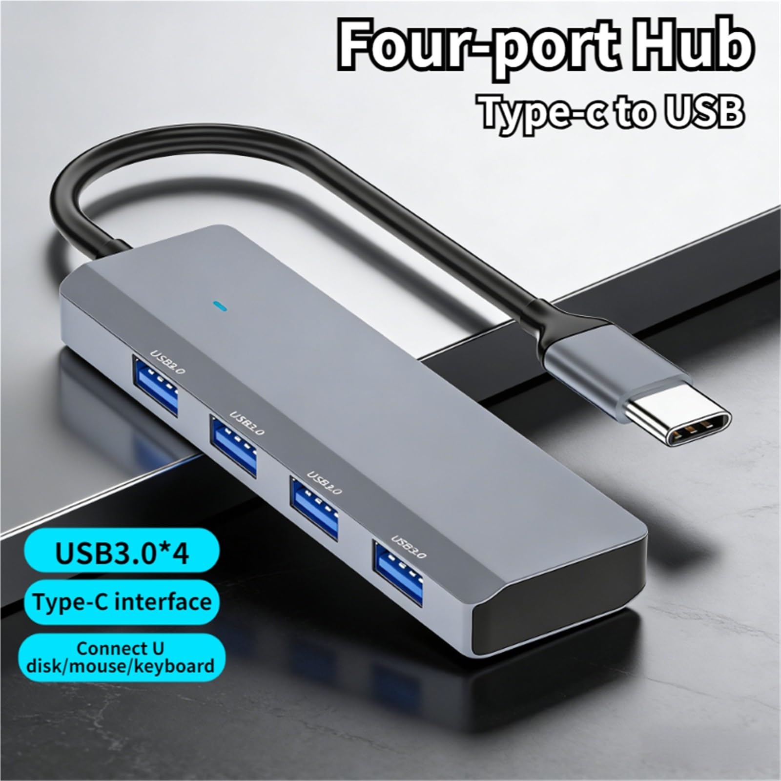 Hub USB 3.0 Hub USB 4-portowy szybki rozdzielacz typu c 5 Gb/s do PC akcesoria komputerowe wieloportowy HUB 4 porty USB 3.0 2.0 (typ)