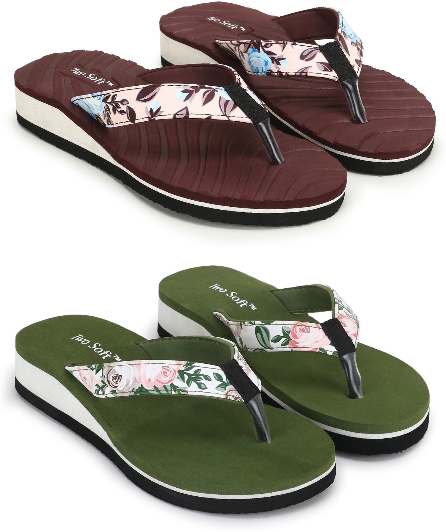 twosoft Women Combo Pack Of 2 Stylish Casual Light & Soft Comfortable Slippers-picture-51
