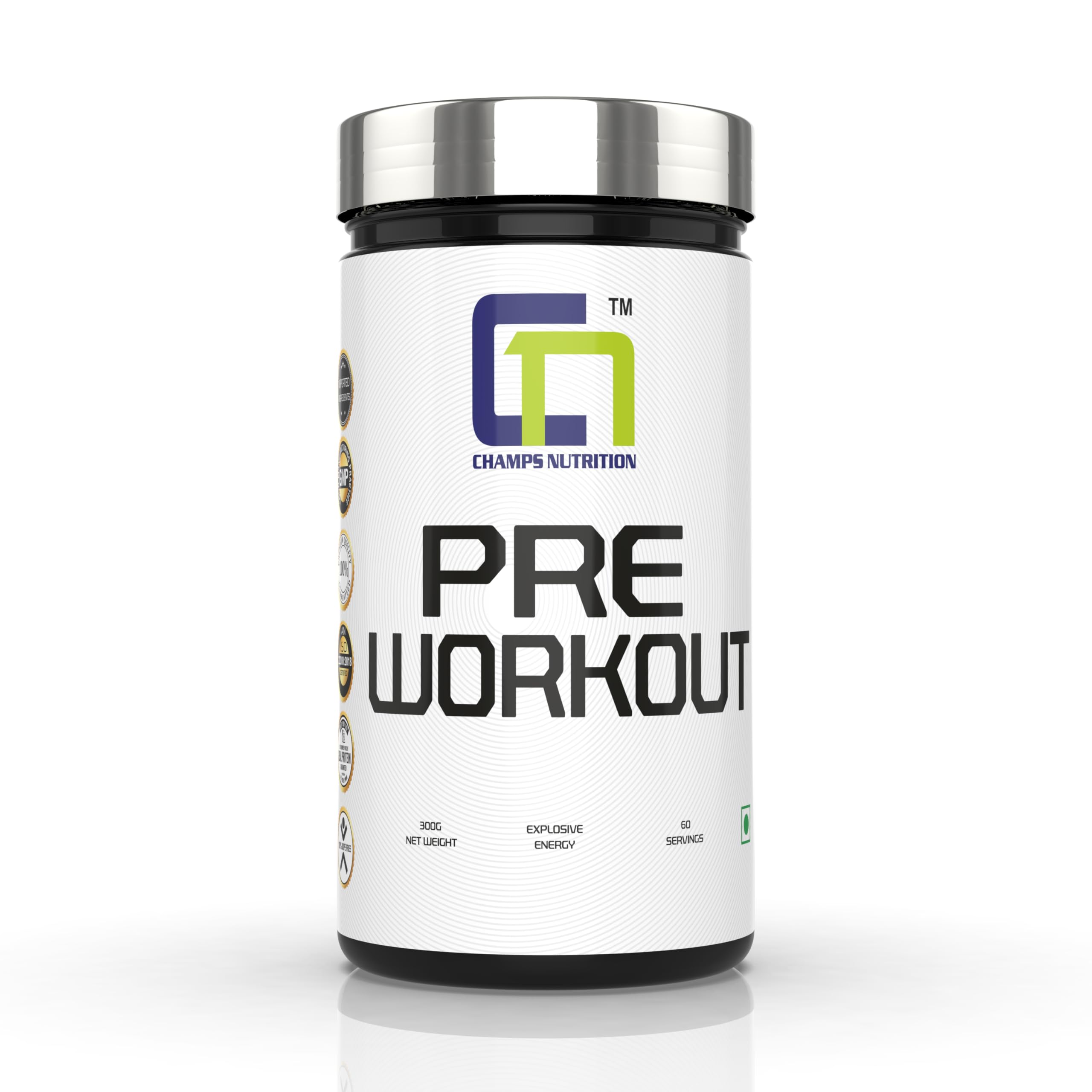 Champs Nutrition Pre Workout 300G,60 Serving, Supplement With Caffeine Powder, Citrulline Malate, B-Alanine, Taurine For Explosive Energy, Pump & Focus (Fruit Punch Flavour) (B0D9TF5W16) Amazon Price History, Amazon Price Tracker