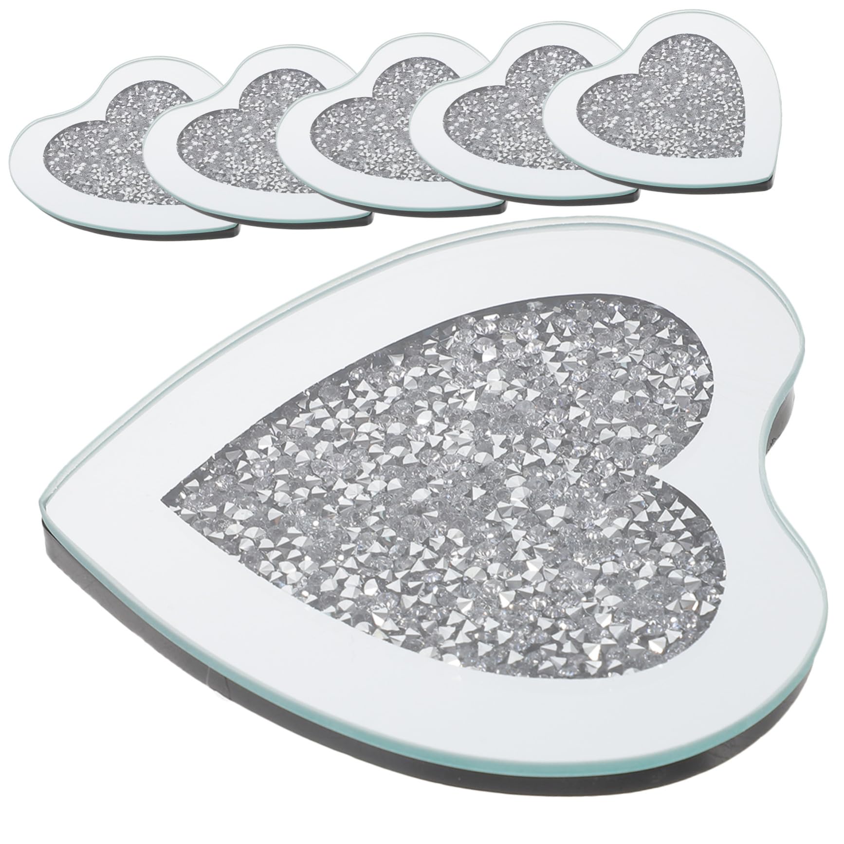 Dessous de verre cœur antidérapant INOOMP tapis de table résistant pour tasse