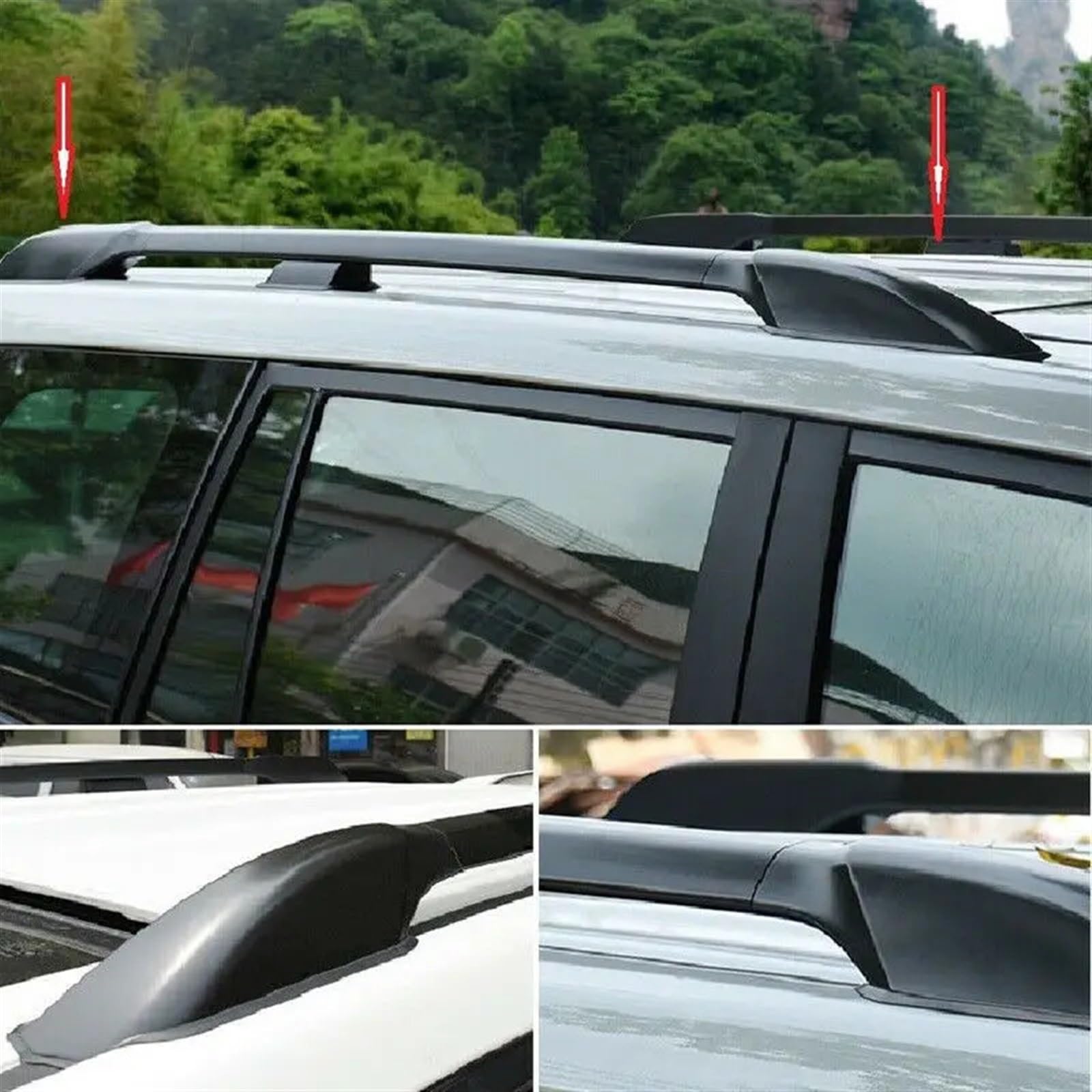 4 szt. Zamiennik Car Styling pokrywa bagażnika dachowego Bar End