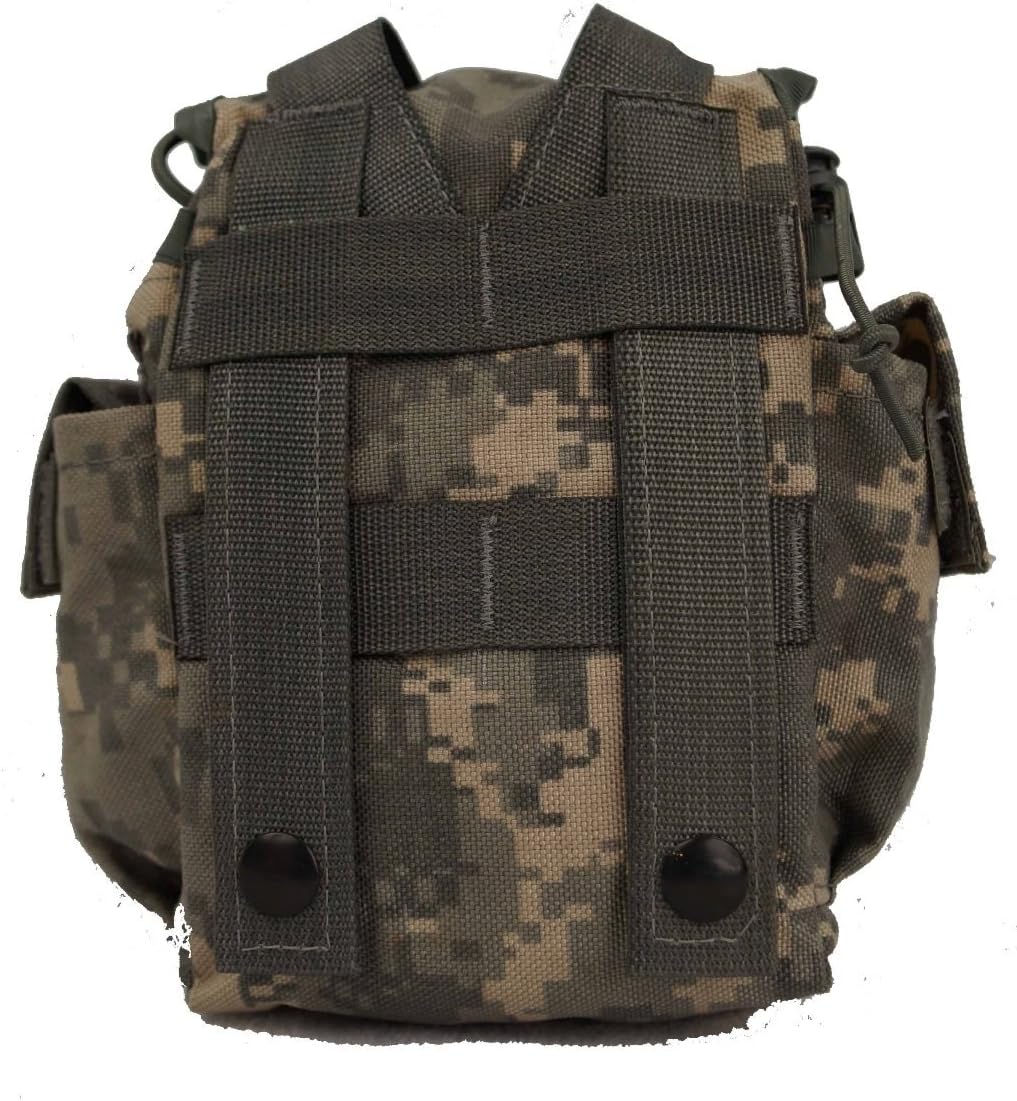 Genuine Issue Military MOLLE Canteen Cover/Utility Pouch with Canteen (ACU Digital Camo-Foilage)