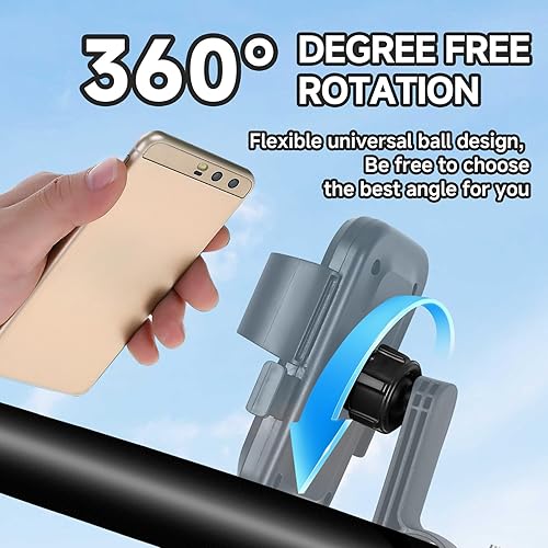 Miniatura 5 de Soporte de teléfono eléctrico para bicicleta, a prueba de golpes y antivibraciones, para bicicleta eléctrica y motocicleta, operación con una mano,