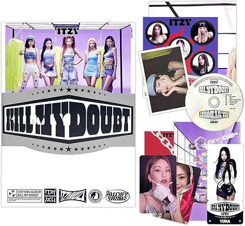 ITZY - KILL MY DOUBT (PHOTOBOOK B Ver.) Photobook + Champion Belt + Photocards + Lyric Book + Postcard + Ticket + CD-R + Circle Photocard + ITZY PIC