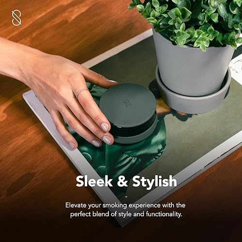 Miniatura 4 de Session Cenicero Goods, bandeja de cenizas reemplazable con tapa de silicona, cenicero para exteriores fabricado con material de vidrio de