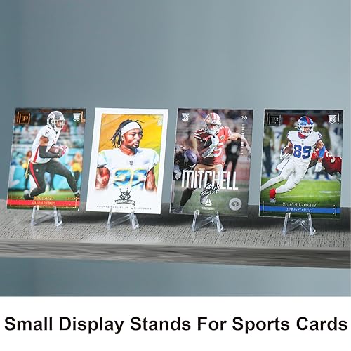 Miniatura 4 de HillSpring Paquete de 10 caballetes pequeños transparentes de 1.4 pulgadas, mini caballete de mesa de acrílico, soporte de exhibición para monedas