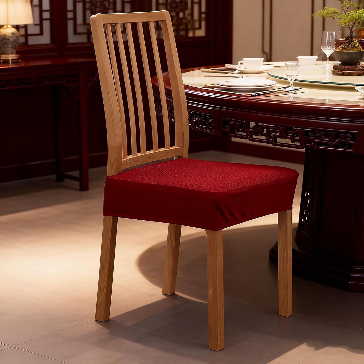 Chair Seat Cover with Coating for Home Easy Maintenance Comfortable Designs Cushion Cover