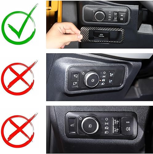 Miniatura 2 de Cubierta del botón del interruptor de los faros para Ford Bronco 2021-2025, accesorios color azul