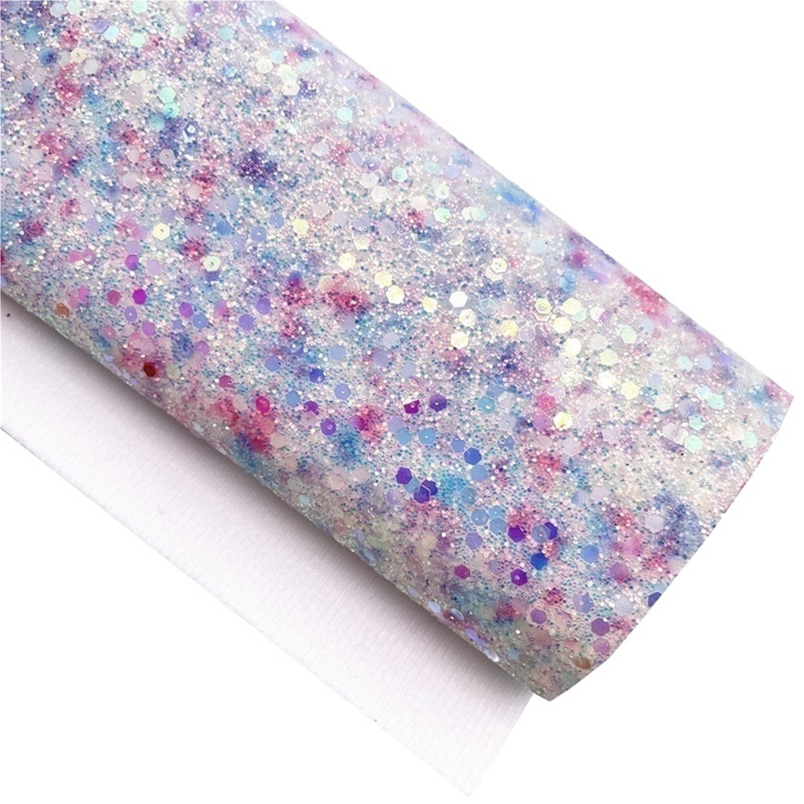 Láminas de cuero con purpurina y estampado abstracto de 1,0 mm para manualidades