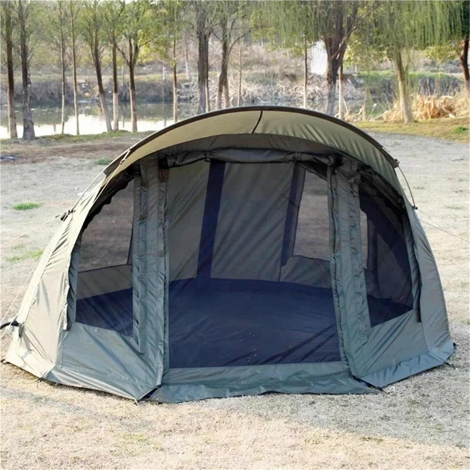 Tente De Camping Abri de pêche sur Glace avec auvent, Bivouac extérieur for la à Carpe