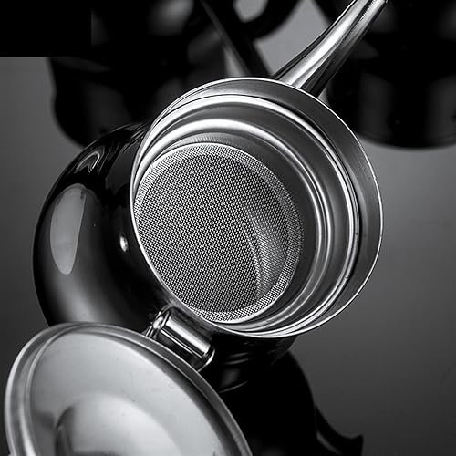 Miniatura 5 de Tetera de acero inoxidable con filtro filtro de aceite de cocina recipiente de condimento líquido soporte para café hervidor de té accesorio de