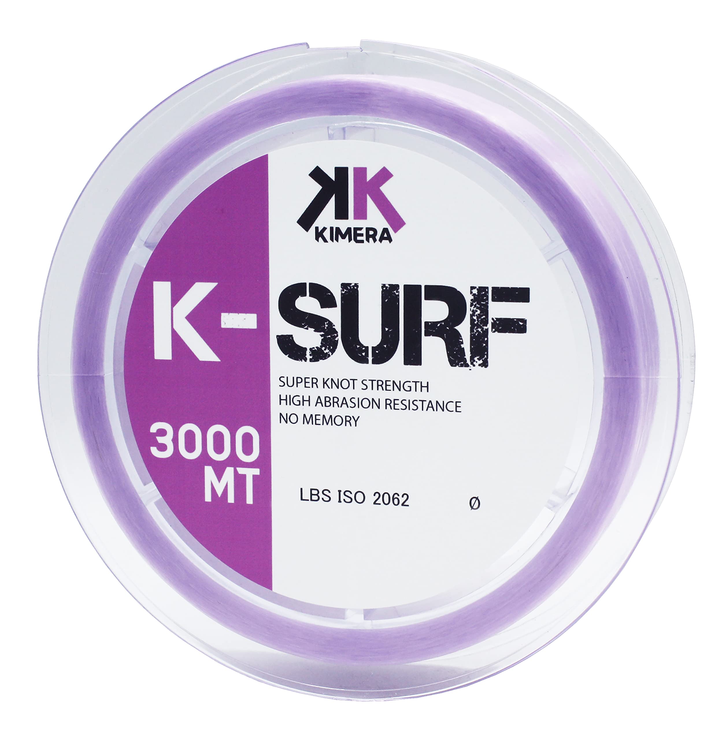 KIMERA Unisex_Adult Mt 3000, K-surf Fishing Line, Light Purple, 0.22
