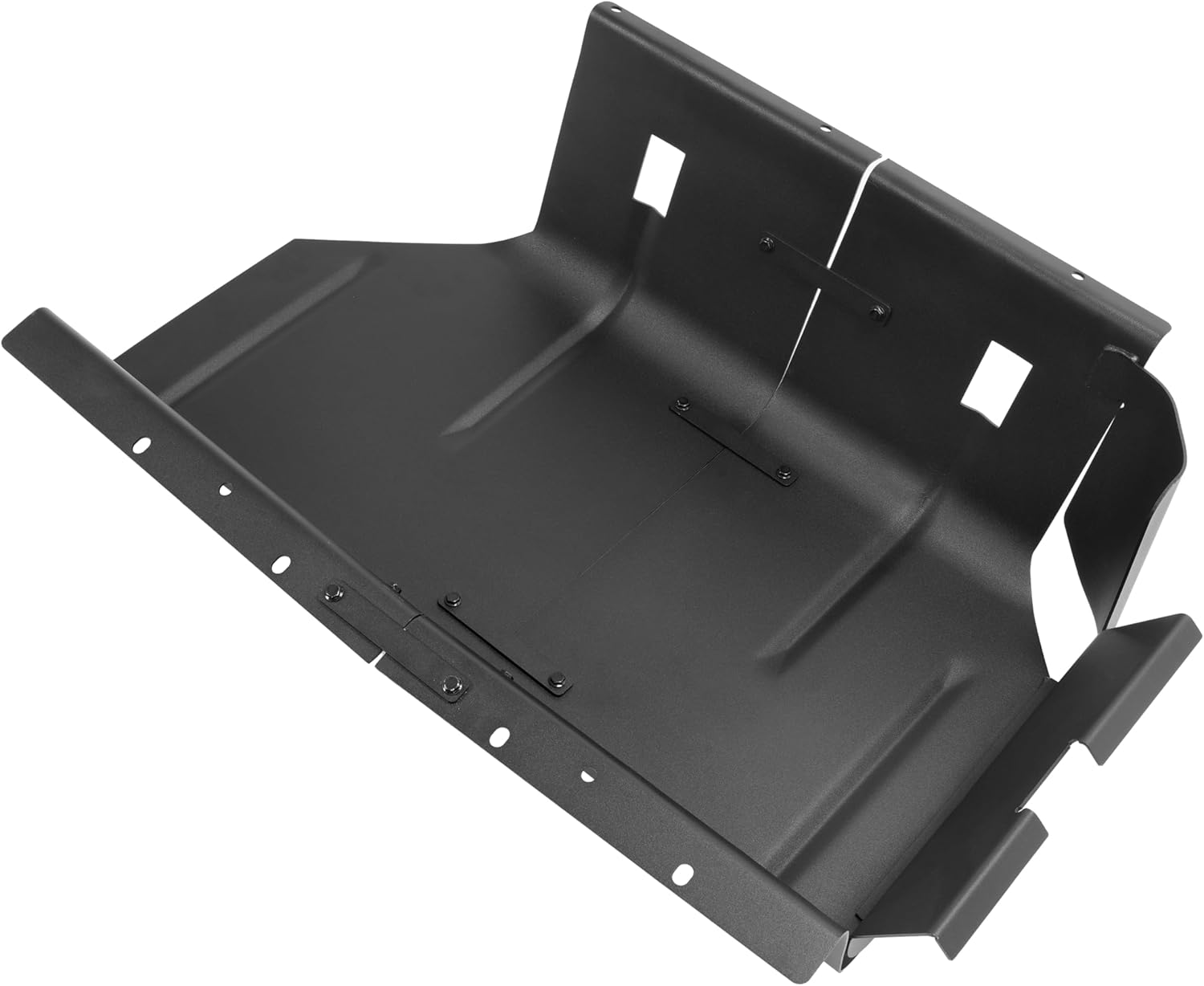 Fuel Tank Skid Plate Compatible with 1987 1988 1989 1990 1991 1992 1993 1994 1995 Jeep Wrangler YJ with 15 20 Gallon Gas Tank Matte Black Split