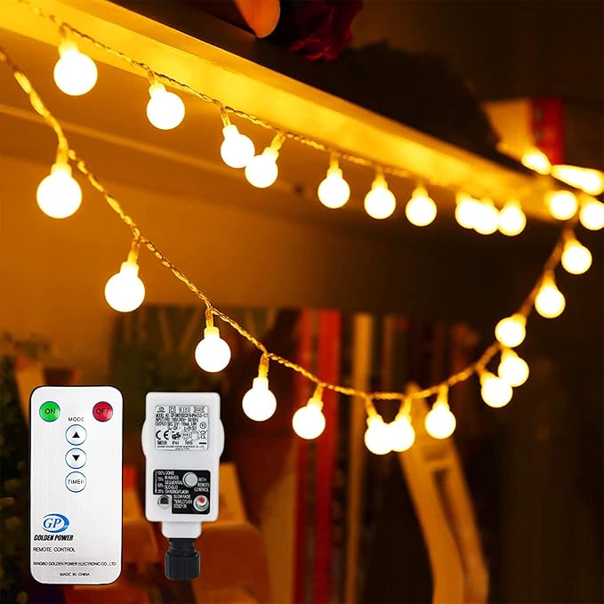 Ulmisfee 33FT/10M 100 LED Fairy Lights Plug in Low Voltage Waterproof