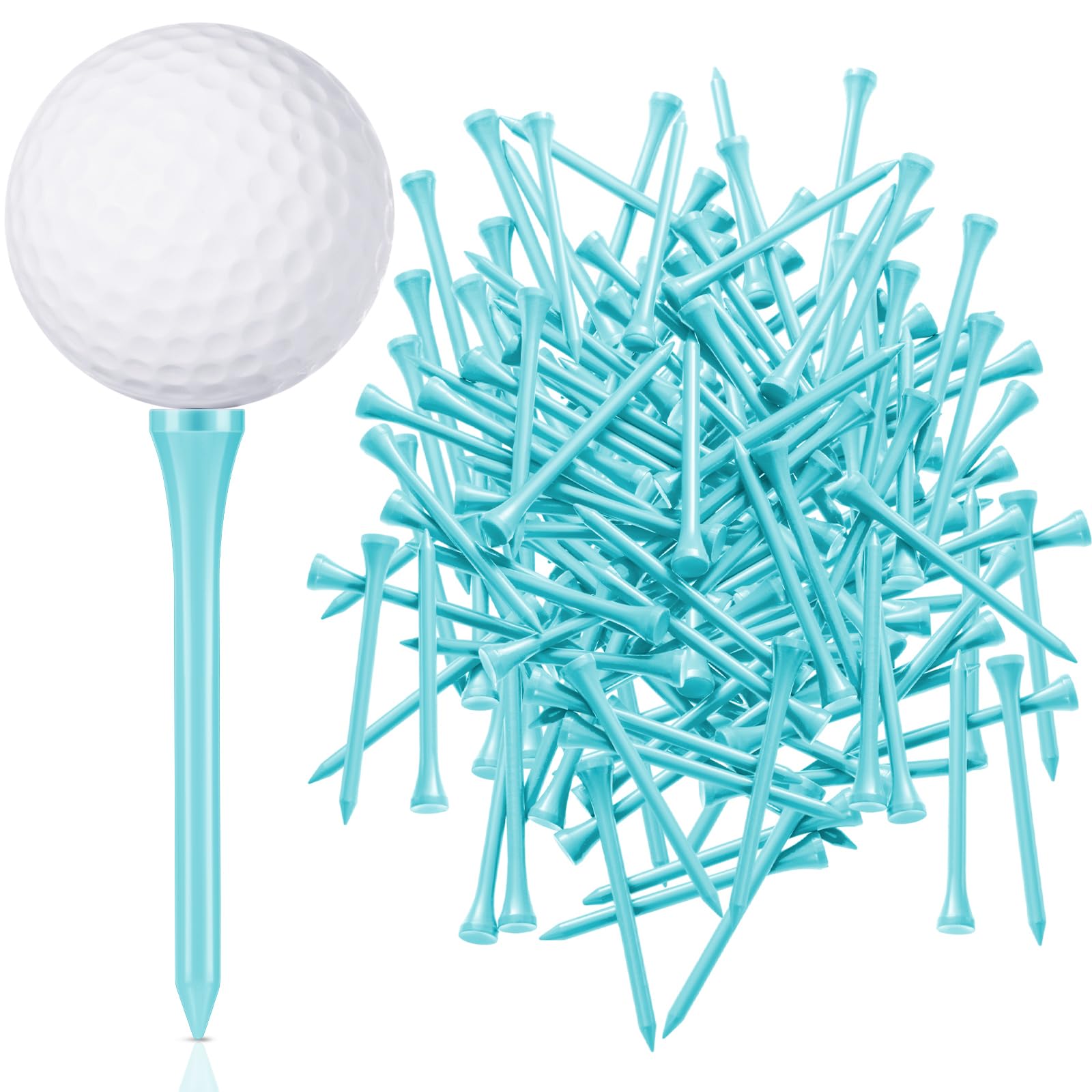 Jenaai 200 Pcs Golf Tees Bamboo Golf Tees Professional Golf Tees Bulk for Women Golf Club Accessories